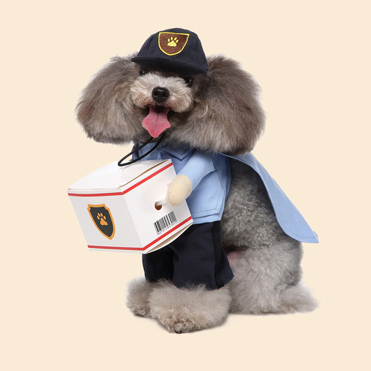 Halloween Pet Costume - Courier Cosplay Apparel With Hat For Small And Medium Dogs And Cats - For Festivals And Parties - Perfect Gift for Pet Owners