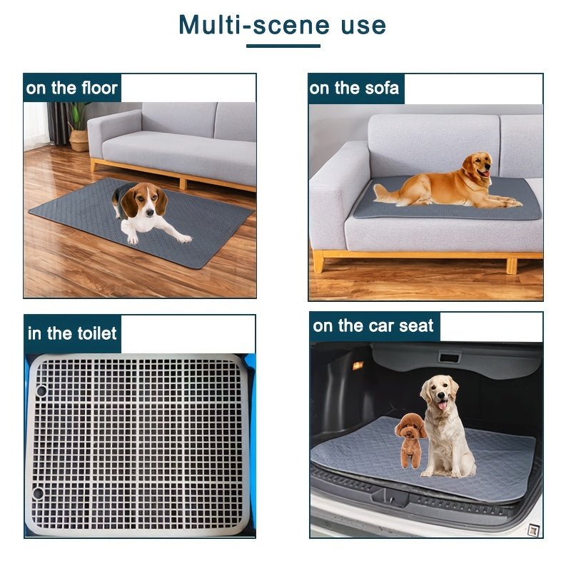 Waterproof Washable Pet Pee Pad and Diaper for Dogs - Reusable Moisture-Proof Crib Mat and Sofa Cover - Protects Furniture and Floors from Accidents.