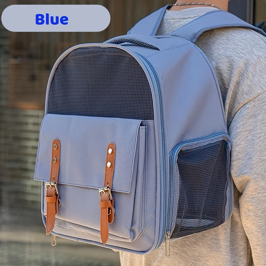 Stylish Pet Backpack Carrier for Cats and Small Dogs – Breathable, Lightweight, and Spacious – Ideal for Travel and Outdoor Adventures