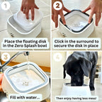 Spill-Proof Pet Water Bowl for Dogs & Cats - Anti-Splash, Non-Slip Base with Floating Filter Design, Perfect for Travel & Home Use, Dog Water Bowl