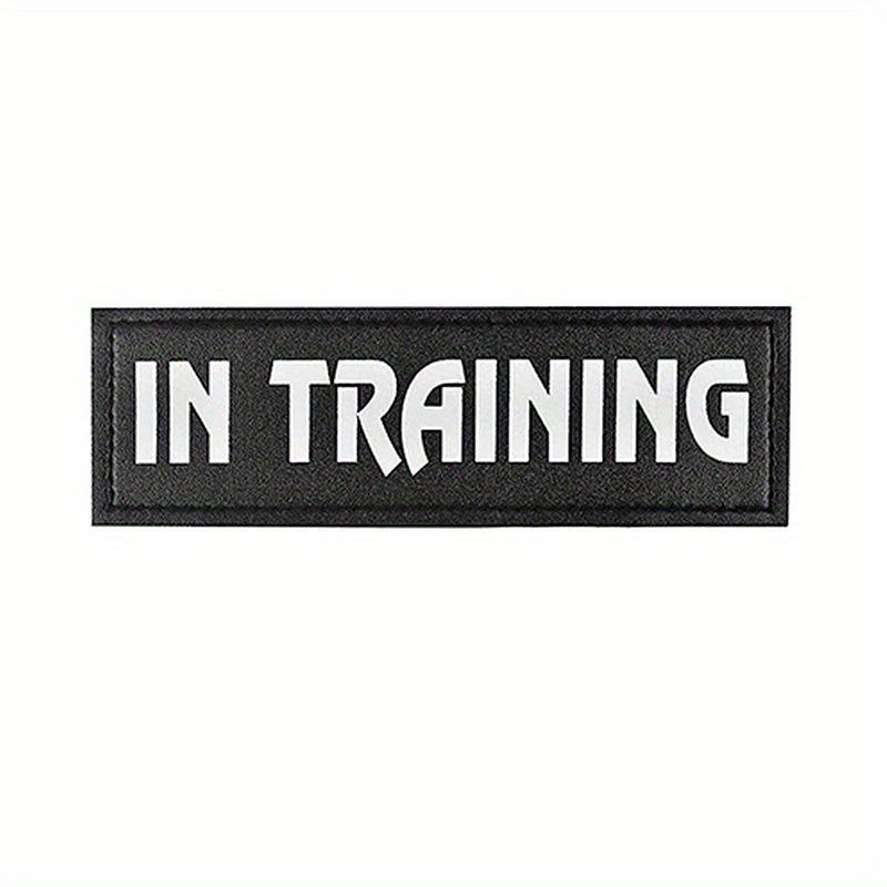 [Service Dog Vest Patch] 1pc PU Leather Service Dog Vest Patch - Dual-Size Hook and Loop Fastener, "DO NOT PET", "IN TRAINING", "EMOTIONAL SUPPORT" Text Options for Pet Harnesses