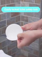 AirXing & Pet Safety Toilet Lock - White Plastic Childproof Latch with Easy-Install Design, Prevents Unauthorized Use for Youngsters & Pets, Secure Bathroom Access, Pet Safety Device, Modern Toilet Accessory, Durable Plastic