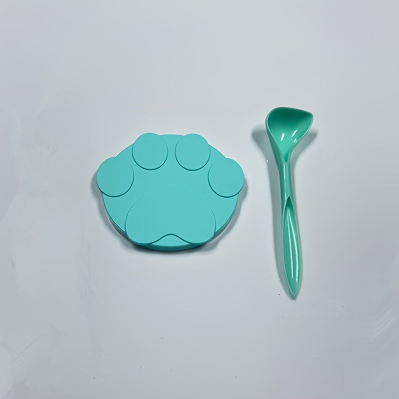 1pc Pet Food Freshness Sealing Set - Airtight Silicone Can Lid, Adorable Cat Paw Pattern Spoon, Preserves Nutrients and Flavor, Suitable for Both Dogs and Cats, Includes 1 Piece of Sealing Set