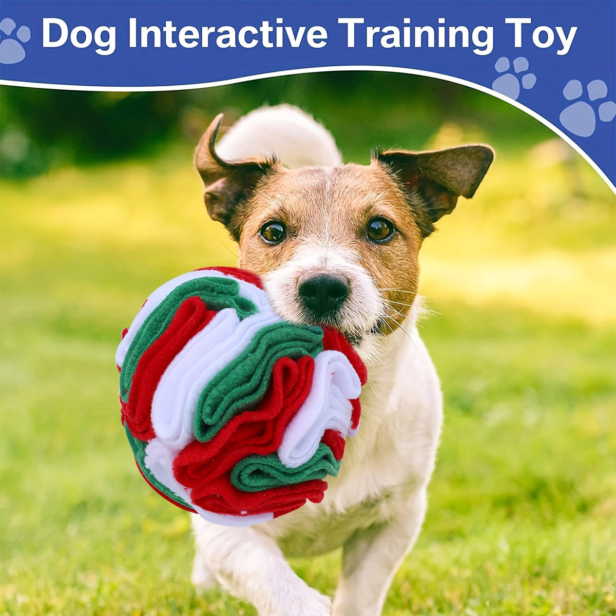 Interactive Snuffle Ball for Dogs, Small Breed Recommended, Durable Fabric, Non-Battery Operated, Pet Play Toy for Foraging and Sniffing