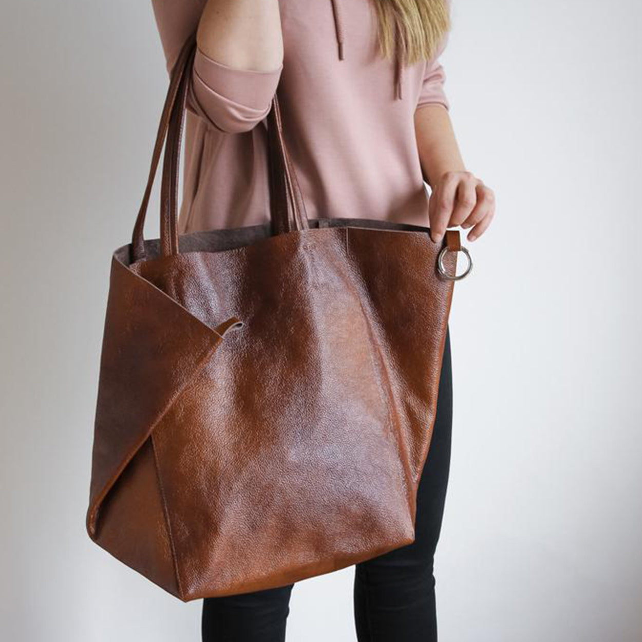 [Large Solid Color Shoulder Bag] Retro Solid Color Shoulder Bag, Vintage Shoulder Bag, Large Capacity Handbag With Inner Bag
