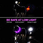 Joytale LED Pet Collar, USB Rechargeable Glowing Lighted Up, Adjustable Safety for Dogs & Cats, Silicone Material, 3 Light Modes, Ideal for Halloween & Christmas Gifts