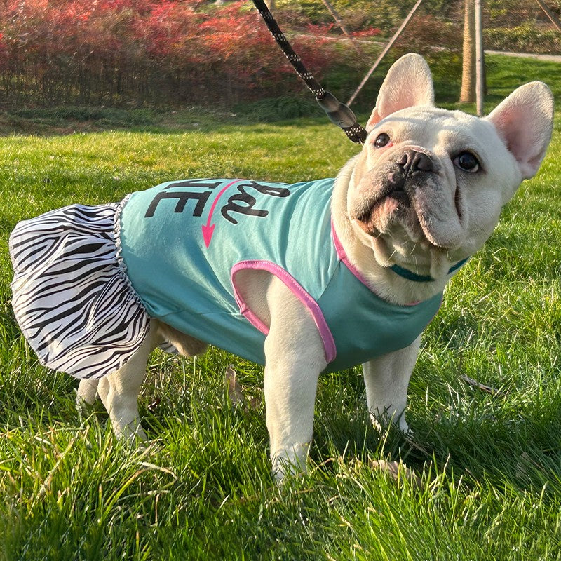Adorable Pet Princess Dress - Breathable Shirts for Dogs and Cats with Letter Printing and Fashionable Skirt Design - Perfect for Pet Owners Who Want Stylish and Comfortable Costumes for Their Furry Friends