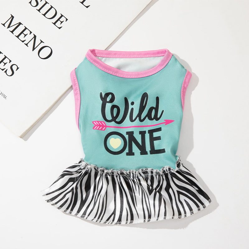 Adorable Pet Princess Dress - Breathable Shirts for Dogs and Cats with Letter Printing and Fashionable Skirt Design - Perfect for Pet Owners Who Want Stylish and Comfortable Costumes for Their Furry Friends