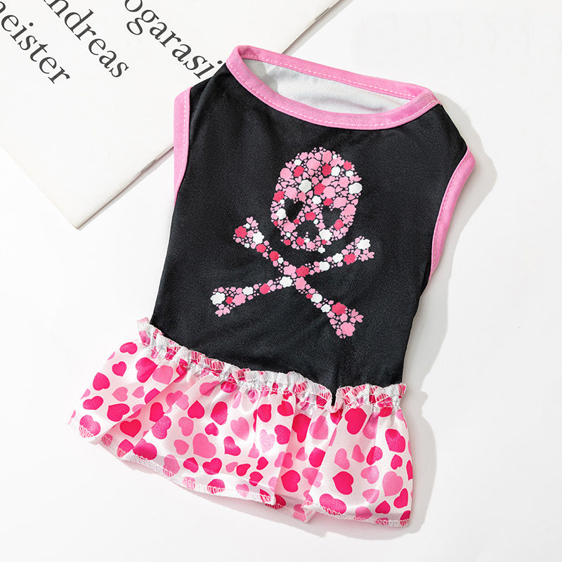 Adorable Pet Princess Dress - Breathable Shirts for Dogs and Cats with Letter Printing and Fashionable Skirt Design - Perfect for Pet Owners Who Want Stylish and Comfortable Costumes for Their Furry Friends