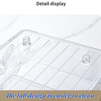 1pc Double Refrigerator Beverage Storage Box, PET Thickened Double Folding Beer Cola Can Shelving, Kitchen Accessories