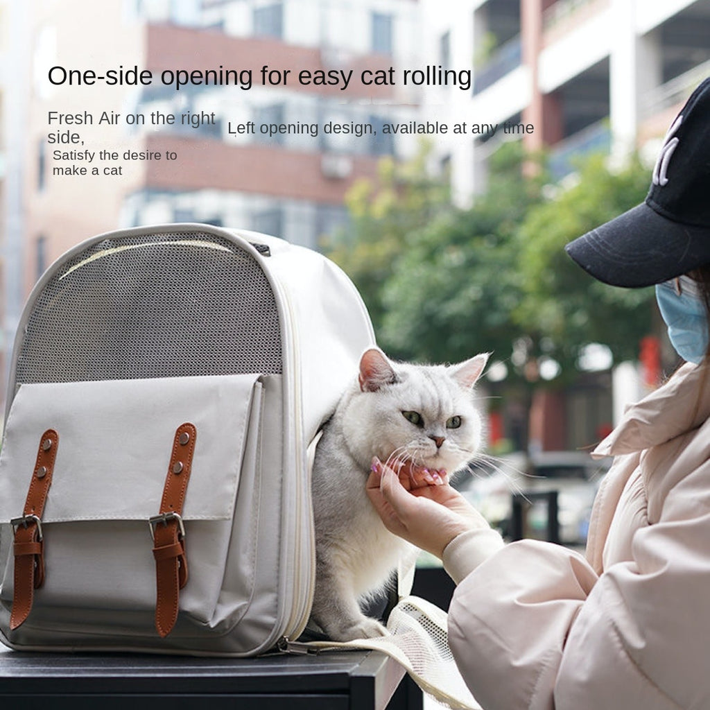 Stylish Pet Backpack Carrier for Cats and Small Dogs – Breathable, Lightweight, and Spacious – Ideal for Travel and Outdoor Adventures
