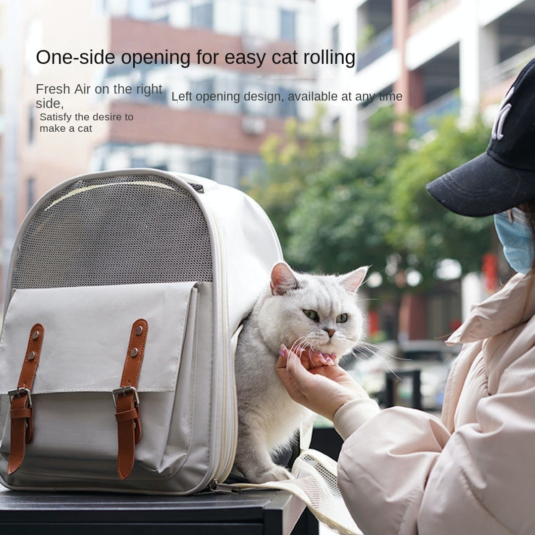 Stylish Pet Backpack Carrier for Cats and Small Dogs – Breathable, Lightweight, and Spacious – Ideal for Travel and Outdoor Adventures
