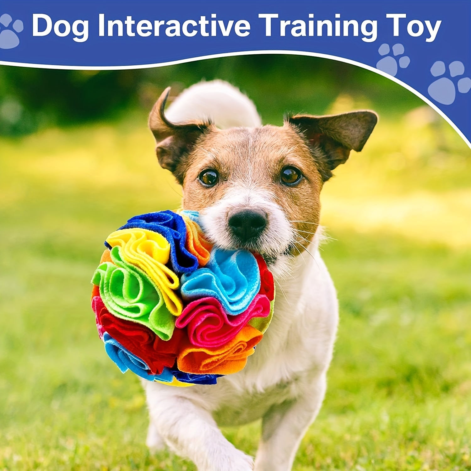 Interactive Snuffle Ball for Dogs, Small Breed Recommended, Durable Fabric, Non-Battery Operated, Pet Play Toy for Foraging and Sniffing