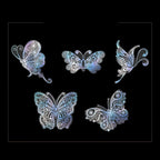 10pcs/pack Spiritual Wonderland Series Mandala Theme Three-dimensional Laser Silver PET Sticker Material Adhesive Sticker 165mm/6.50in*110mm/4.33in, DIY Materials