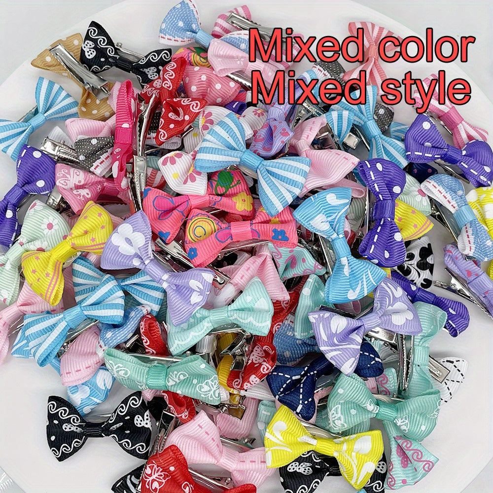 20pcs Adorable Pet Hair Clips - Bowknots, Colors & Varieties for Dogs & Cats!.