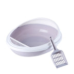 Pet Semi-Enclosed Cat Litter Box Detachable Cat Toilet with Cat Litter Shovel - For Cat Owners - Easy Cleaning & Odor Control - Suitable for Indoor Cats - Great Gift for Cat Lovers