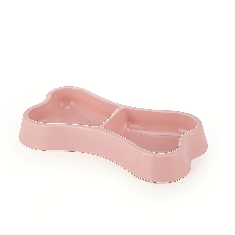 Macaron Bone Shaped Double Bowl - Dog Pet Bone Shaped Bowl