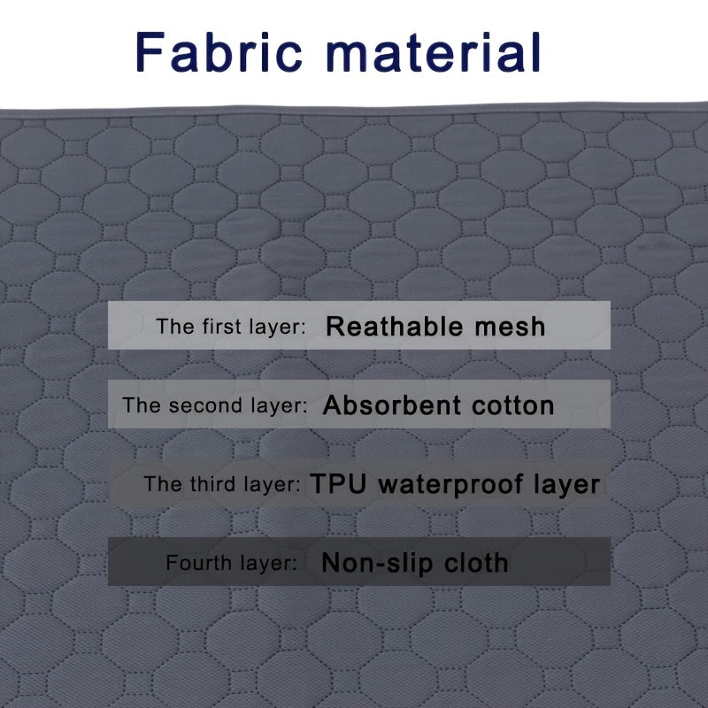 Waterproof Washable Pet Pee Pad and Diaper for Dogs - Reusable Moisture-Proof Crib Mat and Sofa Cover - Protects Furniture and Floors from Accidents.
