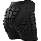 Four Seasons High Stretch Polyester Knit Fabric 3D Padded Shorts for Ice Hockey, Snowboarding, Gymnastics, Roller Skating - Moisture Wicking, Flexible, Regular Fit