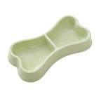 Macaron Bone Shaped Double Bowl - Dog Pet Bone Shaped Bowl
