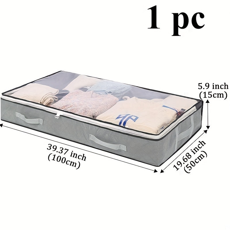 [Durable Storage Box] Durable Under-Bed Storage Box with Flip-Top Lid | Multi-Purpose Space-Saving Design, Dust-Resistant Contemporary Bedside Storage Solution, Bedroom Organizers And Storage, Home Organization, Sleek Design,