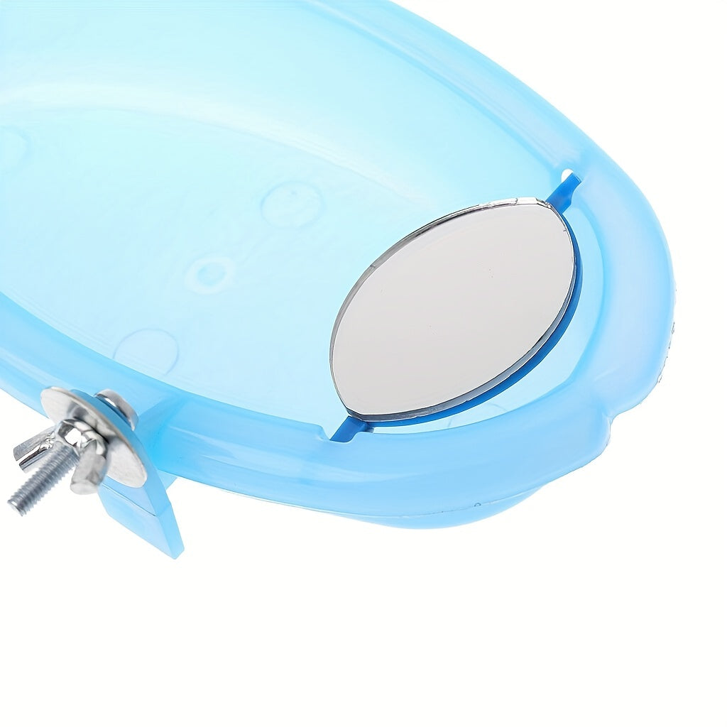Pet Cage Hanging Bird Bath with Mirror - Perfect for Parrots and Parakeets to Stay Clean and Entertained