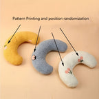Cozy U-Shaped Pet Pillow - Ultra Soft, Fluffy, Calming Toy for Deep Sleep, Promoting Relaxation and Reducing Anxiety in Cats