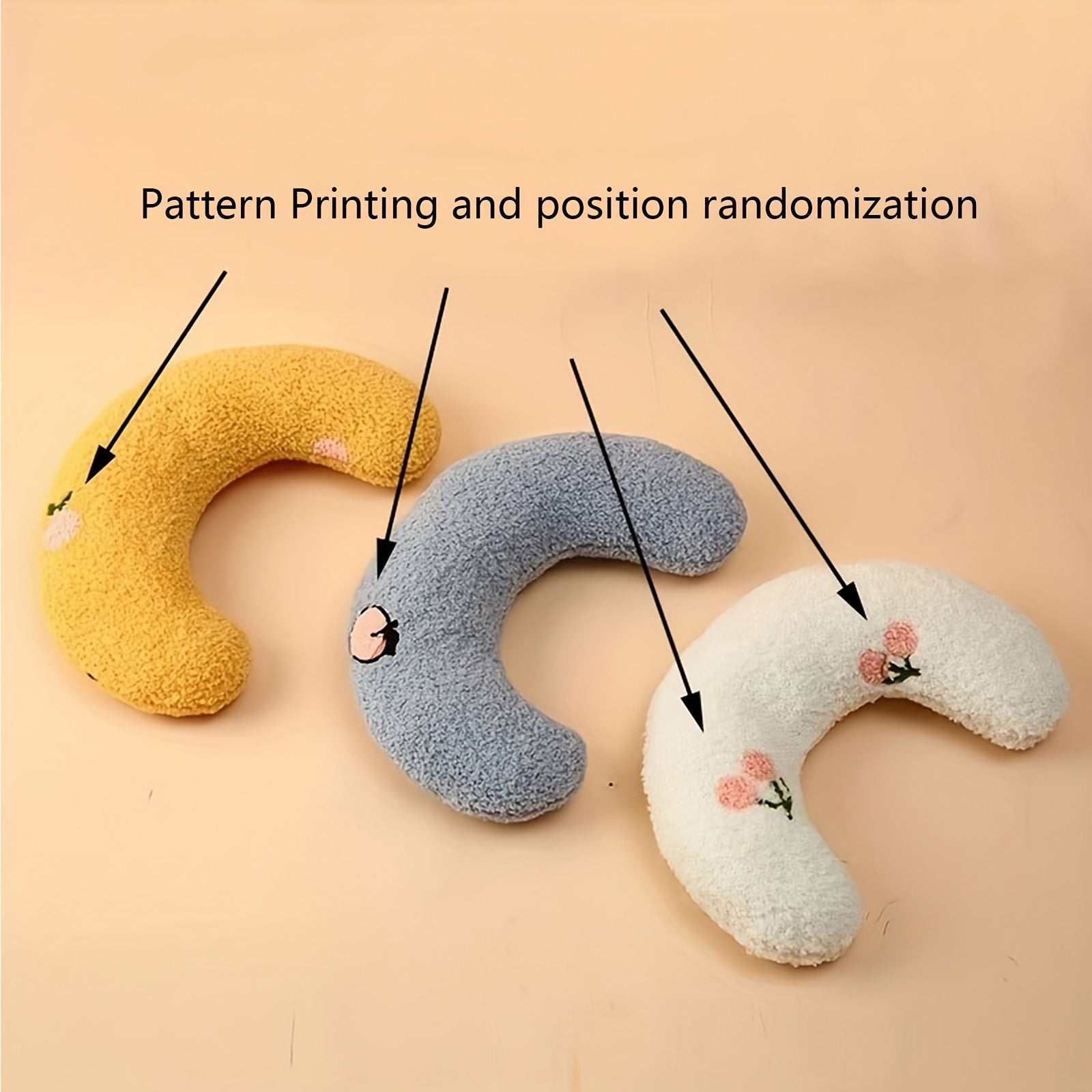 Cozy U-Shaped Pet Pillow - Ultra Soft, Fluffy, Calming Toy for Deep Sleep, Promoting Relaxation and Reducing Anxiety in Cats