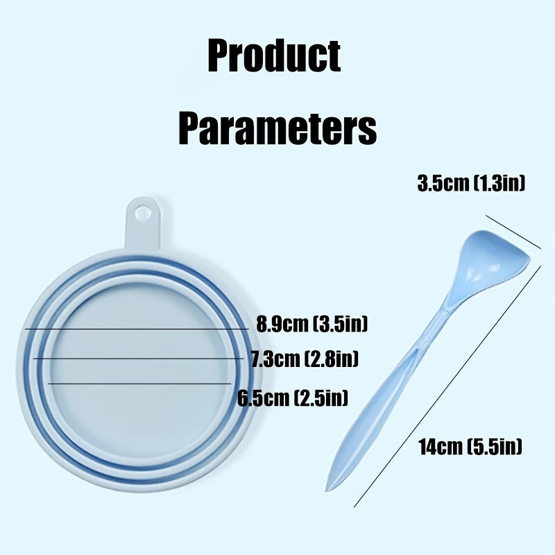 1pc Pet Food Freshness Sealing Set - Airtight Silicone Can Lid, Adorable Cat Paw Pattern Spoon, Preserves Nutrients and Flavor, Suitable for Both Dogs and Cats, Includes 1 Piece of Sealing Set