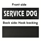 [Service Dog Vest Patch] 1pc PU Leather Service Dog Vest Patch - Dual-Size Hook and Loop Fastener, "DO NOT PET", "IN TRAINING", "EMOTIONAL SUPPORT" Text Options for Pet Harnesses