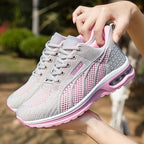 Lightweight Breathable Air Cushion knitted Running Shoes, Women's Footwear