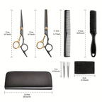 8 PCS Hair Cutting Scissors Kit, Professional Barber Shears Set With Hair Scissors Thinning Shears, Haircutting Sheers Hair Cut Blending Salon Scissor For Men Women Pet
