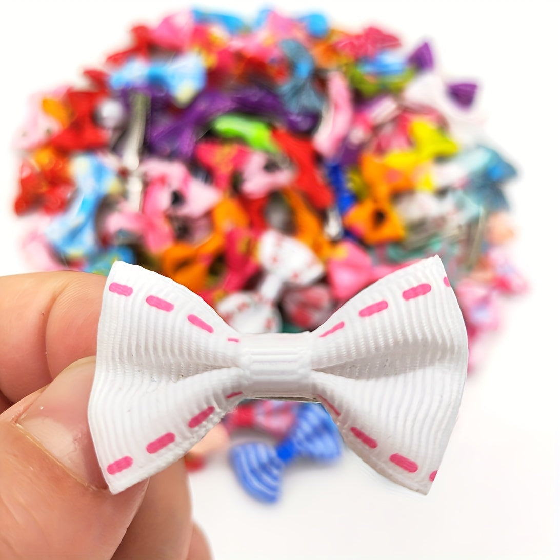 20pcs Adorable Pet Hair Clips - Bowknots, Colors & Varieties for Dogs & Cats!.