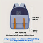 Stylish Pet Backpack Carrier for Cats and Small Dogs – Breathable, Lightweight, and Spacious – Ideal for Travel and Outdoor Adventures