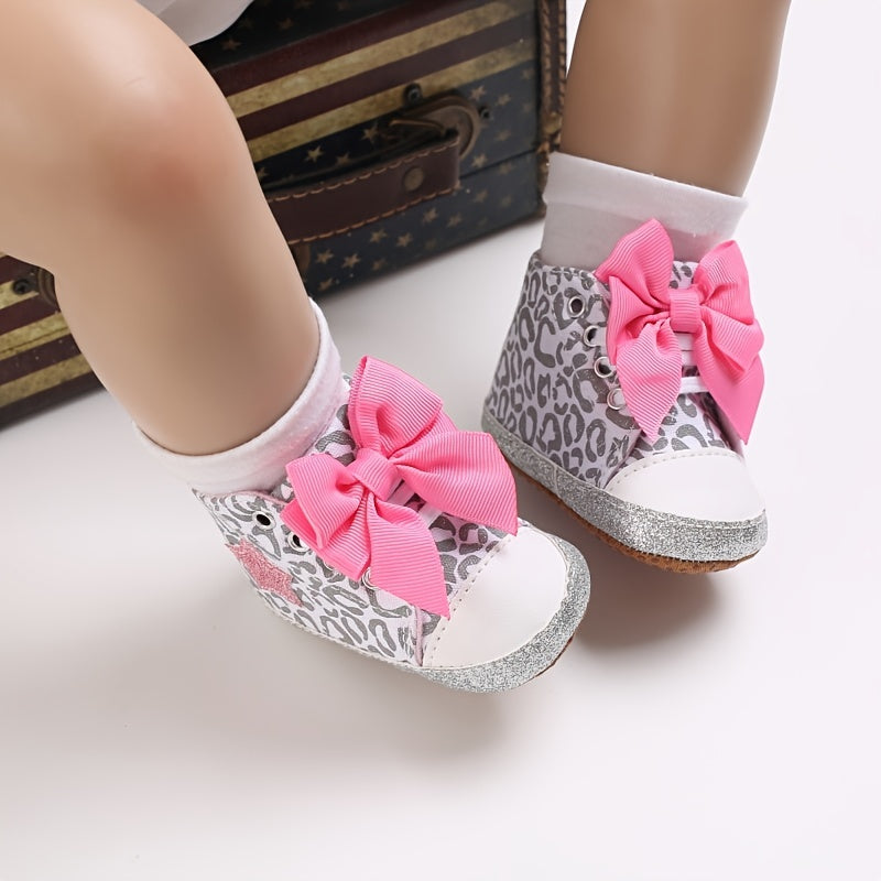 Baby Girl's Fashionable Five-Pointed Star Children's Sports Shoes Soft Sole Non-Slip First Pair Toddler Shoes