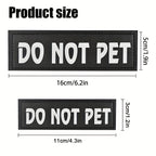 [Service Dog Vest Patch] 1pc PU Leather Service Dog Vest Patch - Dual-Size Hook and Loop Fastener, "DO NOT PET", "IN TRAINING", "EMOTIONAL SUPPORT" Text Options for Pet Harnesses