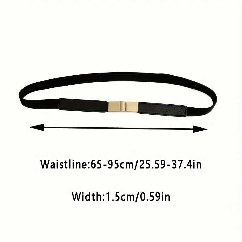 Elastic Waist Cincher Belt - Stylish Black & Golden Design, Versatile Corset for Dresses & Coats, Perfect for Casual & Formal Occasions, Everyday Fashion Accessory|Vintage Style Belt|Elastic Cincher Belt