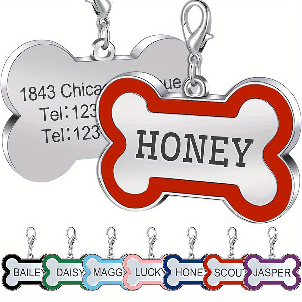 Custom Pet ID Tags - Engraved Both Sides with Your Pet's Name!