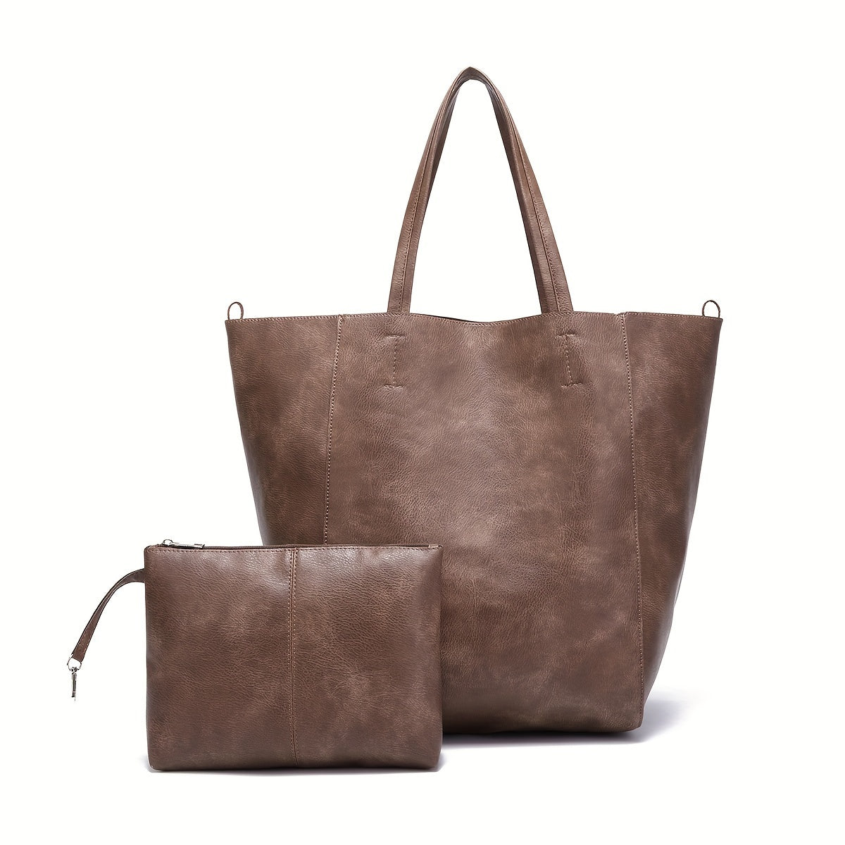 [Large Solid Color Shoulder Bag] Retro Solid Color Shoulder Bag, Vintage Shoulder Bag, Large Capacity Handbag With Inner Bag