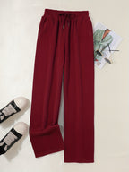 Women'S Cozy Gray Sweatpants with Elastic Waistband & Drawstring - Loose Fit, Long Length, Pockets, Casual Lounge Pants for Fall/Winter, Comfortable Clothing | Relaxed Fit Pants | Elastic Waistband Pants