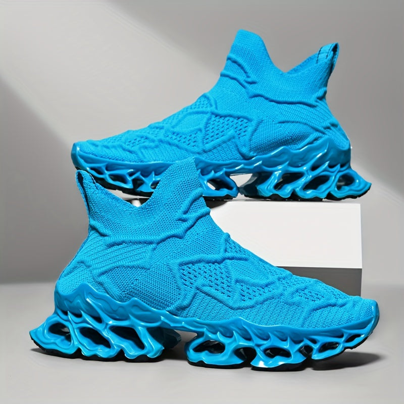 Mens Lightweight Racing Blade Running Shoes - Breathable, Shock-Absorbing Comfort with Assorted Colors for Speed and Style