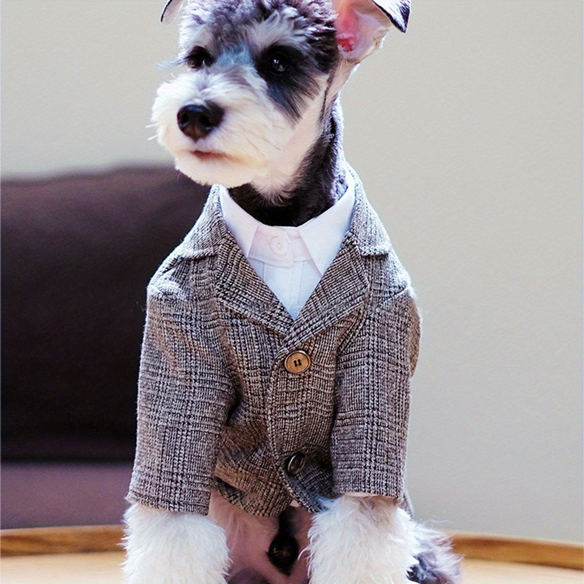 1pc Plaid Print Pet Suit Jacket - Stylish, Comfortable, Ideal for Wedding, Formal Events, and Christmas Gifts for Dog and Cat