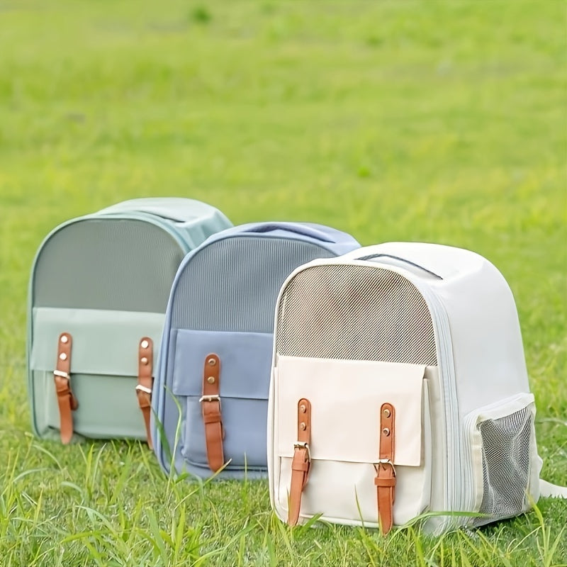 Stylish Pet Backpack Carrier for Cats and Small Dogs – Breathable, Lightweight, and Spacious – Ideal for Travel and Outdoor Adventures