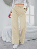 Women'S Cozy Gray Sweatpants with Elastic Waistband & Drawstring - Loose Fit, Long Length, Pockets, Casual Lounge Pants for Fall/Winter, Comfortable Clothing | Relaxed Fit Pants | Elastic Waistband Pants