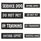 [Service Dog Vest Patch] 1pc PU Leather Service Dog Vest Patch - Dual-Size Hook and Loop Fastener, "DO NOT PET", "IN TRAINING", "EMOTIONAL SUPPORT" Text Options for Pet Harnesses