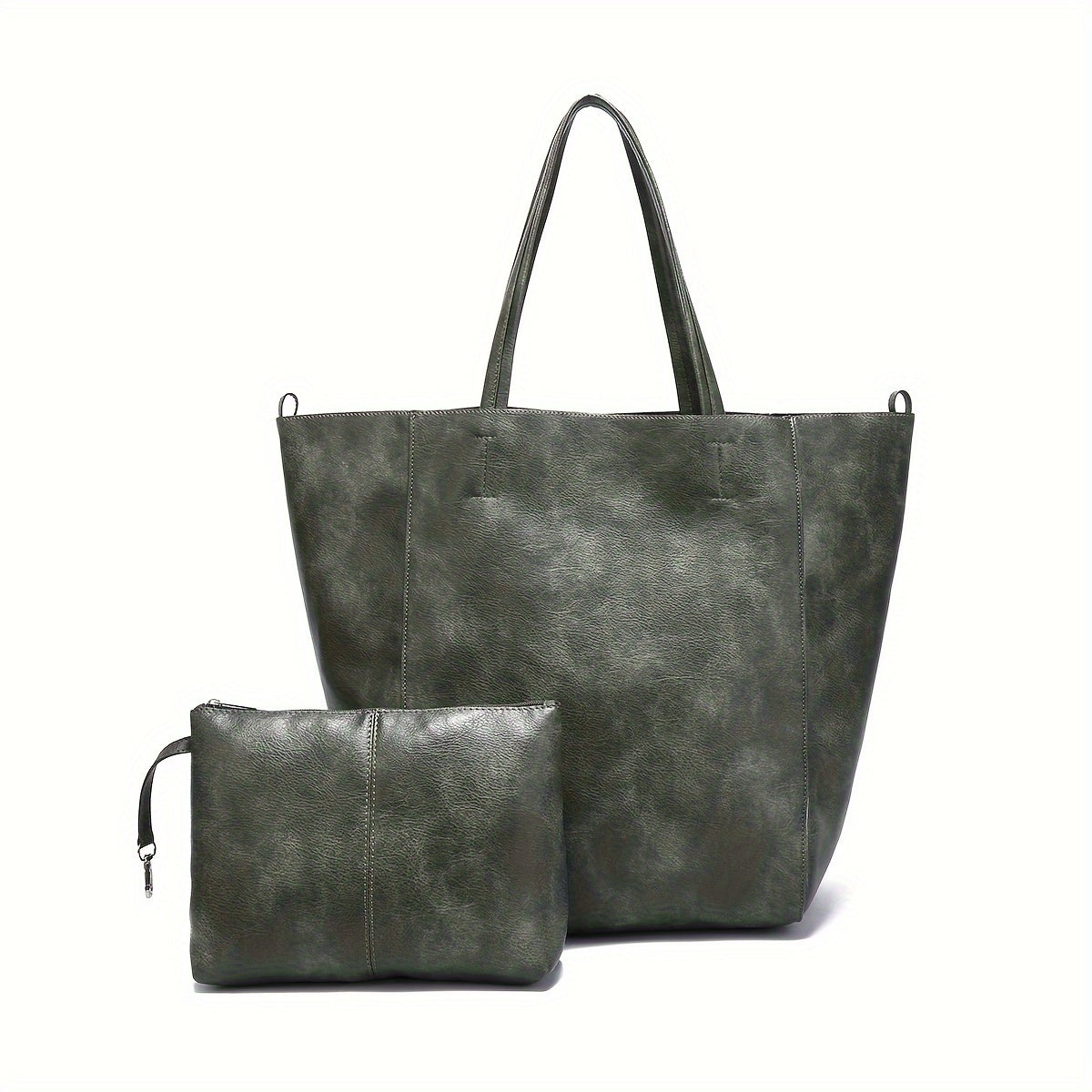 [Large Solid Color Shoulder Bag] Retro Solid Color Shoulder Bag, Vintage Shoulder Bag, Large Capacity Handbag With Inner Bag