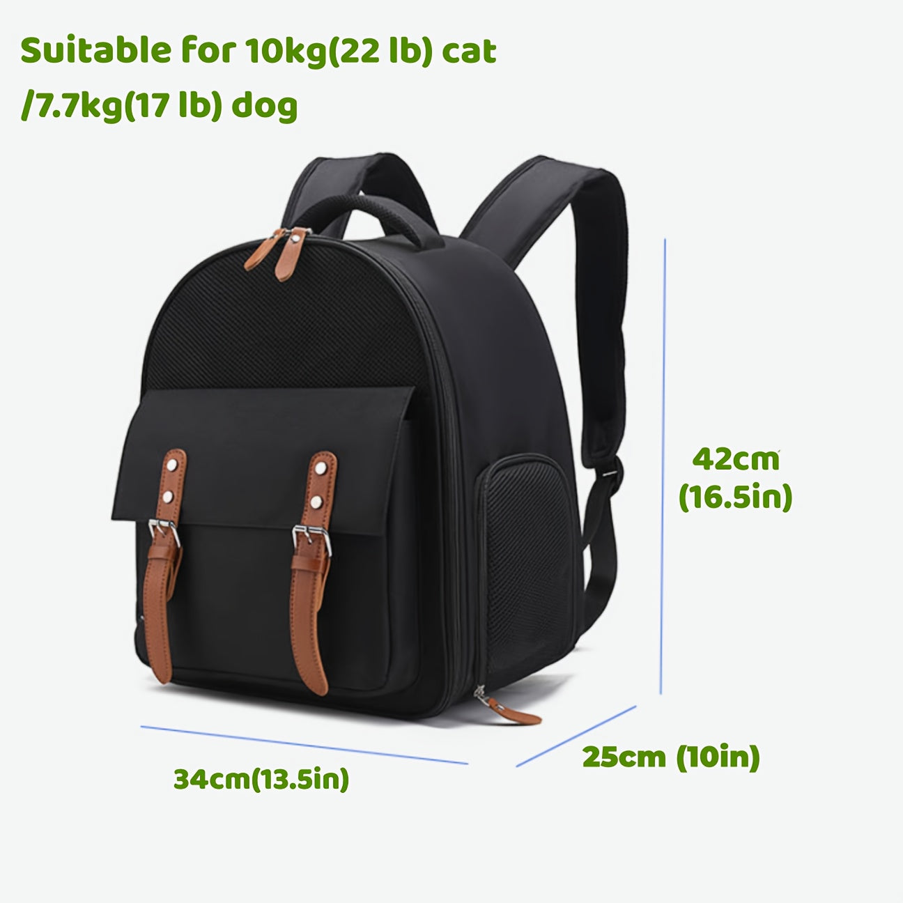 Stylish Pet Backpack Carrier for Cats and Small Dogs – Breathable, Lightweight, and Spacious – Ideal for Travel and Outdoor Adventures