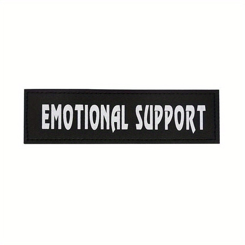 [Service Dog Vest Patch] 1pc PU Leather Service Dog Vest Patch - Dual-Size Hook and Loop Fastener, "DO NOT PET", "IN TRAINING", "EMOTIONAL SUPPORT" Text Options for Pet Harnesses
