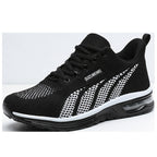 Lightweight Breathable Air Cushion knitted Running Shoes, Women's Footwear