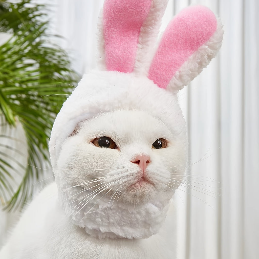 Adorable Rabbit Cat Headgear for Small Dogs & Cats - Perfect Pet Party Costume and Accessory - Soft & Comfortable Fabric - For Festive Occasions - Ideal Gift for Pet Lovers